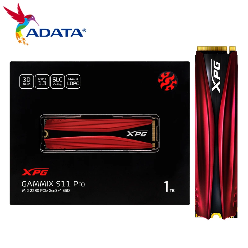 ADATA XPG GAMMIX S11 Pro SSD 1 ТБ Внутренний твердотельный диск, жесткий диск, высокоскоростной PCle 3x4 M.2 2280 SSD для настольного ноутбука
ADATA XPG GAMMIX S11 Pro SSD 1 ТБ Внутренний твердотельный диск, жесткий диск, высокоскоростной PCle 3x4 M.2 2280 SSD для настольного ноутбука