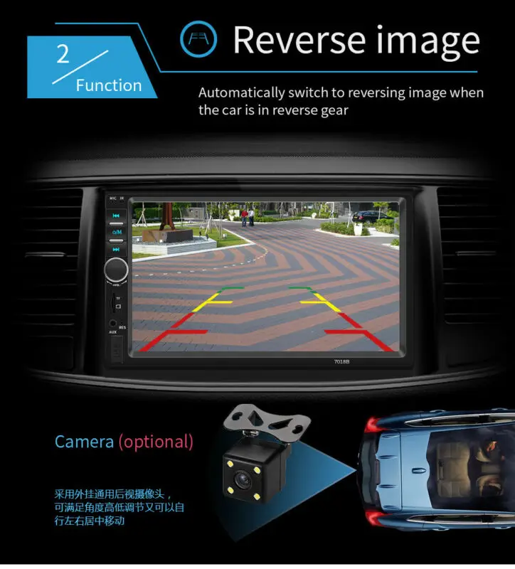 Автомагнитола 7 " 2 DIN MP5 плеер сенсорный экран радио FM/USB/AUX | Электроника