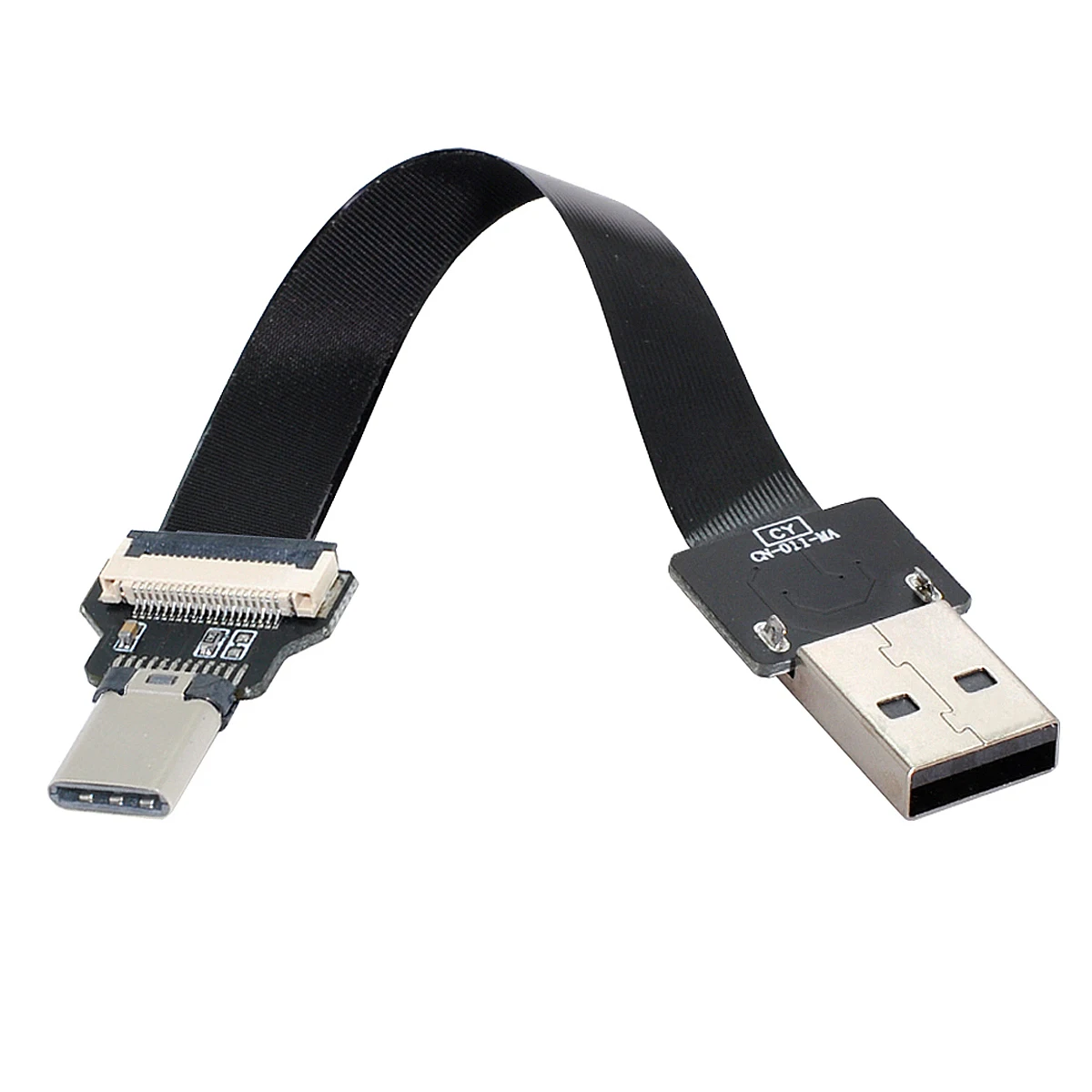 CY USB 2.0 Type-A Male to USB-C Type-C Male Data Flat Slim FPC Cable for FPV & Disk & Phone
CY USB 2.0 Type-A Male to USB-C Type-C Male Data Flat Slim FPC Cable for FPV & Disk & Phone