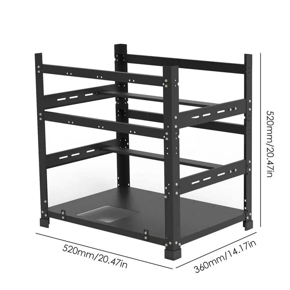 Mining Rig Frame With 6 /8 /12 GPU Slot, Efficient Heat Dissipation Holder, Miner Mining Rig Frame Accessories
Mining Rig Frame With 6 /8 /12 GPU Slot, Efficient Heat Dissipation Holder, Miner Mining Rig Frame Accessories