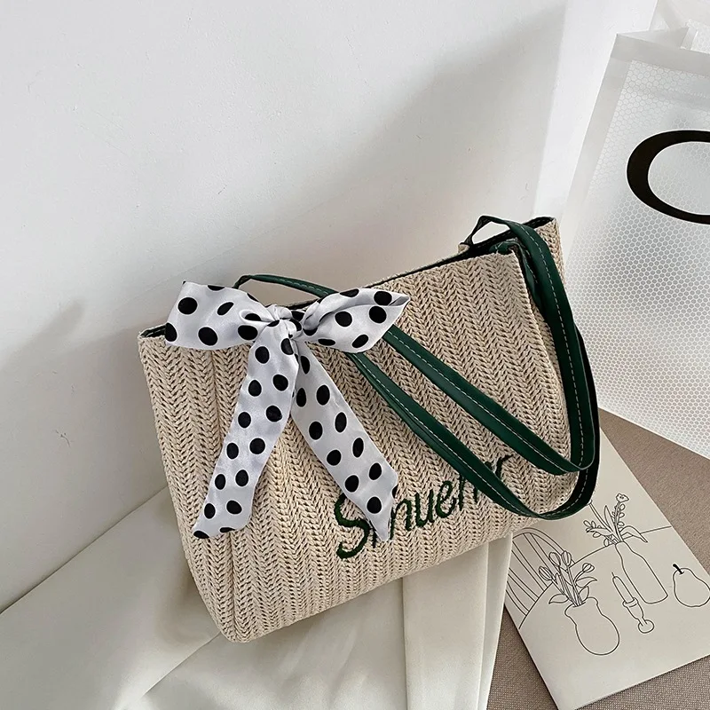 2021 New Summer Straw Weaving Bag Women Letter Printing Single Shoulder Bags Large Capacity Travel Tote Bag Ladies Pear Handbags
2021 New Summer Straw Weaving Bag Women Letter Printing Single Shoulder Bags Large Capacity Travel Tote Bag Ladies Pear Handbags