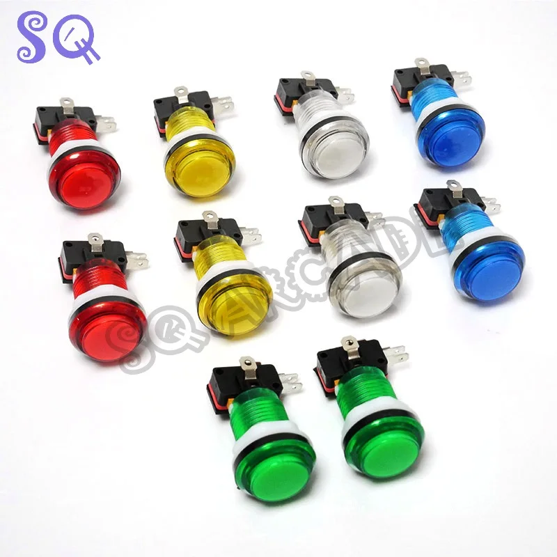 6pcs Pandora Game LED Lighting Push Button Arcade Snap 28mm translucent plated Miro Switch Buttons for DIY Raspberry pi MAME PC
6pcs Pandora Game LED Lighting Push Button Arcade Snap 28mm translucent plated Miro Switch Buttons for DIY Raspberry pi MAME PC