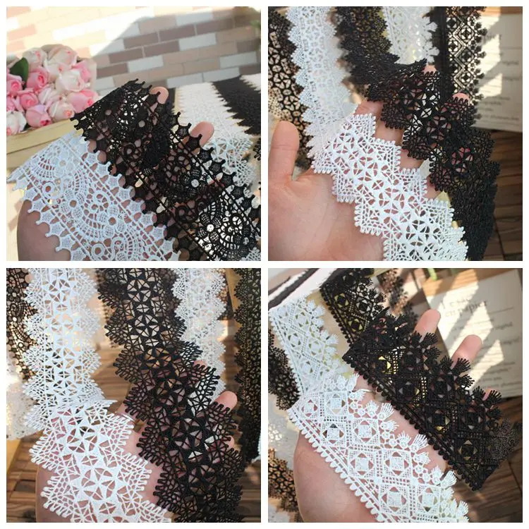 5-7cm Wide Hollow Water Soluble Embroidered Lace Trim Polyester Milk Silk Thread 5 Yards/Lot Clothing Sewing Trimming Accessory
5-7cm Wide Hollow Water Soluble Embroidered Lace Trim Polyester Milk Silk Thread 5 Yards/Lot Clothing Sewing Trimming Accessory