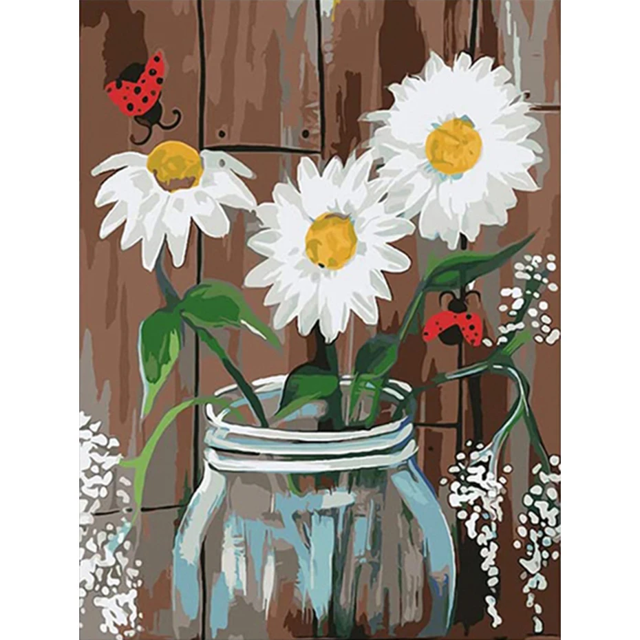 AMTMBS Glass Jar Flowers Landscape DIY Painting By Numbers Adults Drawing On Canvas Coloring By Numbers Wall Painting Decor
AMTMBS Glass Jar Flowers Landscape DIY Painting By Numbers Adults Drawing On Canvas Coloring By Numbers Wall Painting Decor
