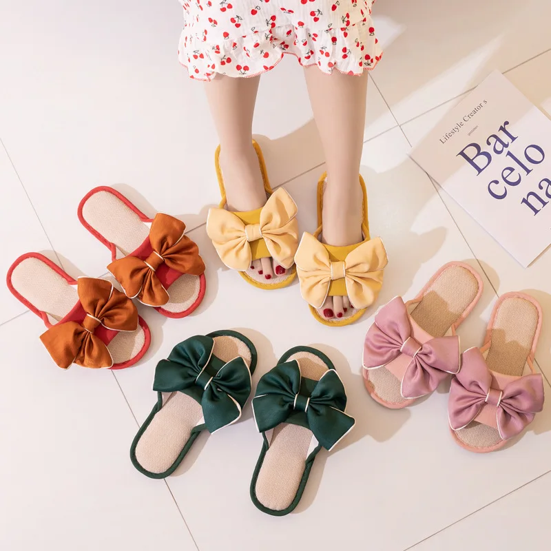 Women Summer Bow Sandals Slipper Indoor Outdoor Flip-flops Beach Shoes New Fashion Female Casual Flower Slipper Chaussure Femme
Women Summer Bow Sandals Slipper Indoor Outdoor Flip-flops Beach Shoes New Fashion Female Casual Flower Slipper Chaussure Femme