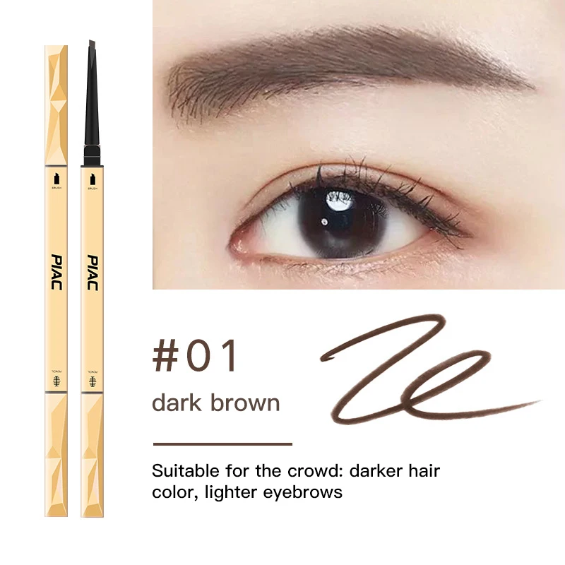 PIAC 4 Color Double Ended Eyebrow Pencil Waterproof Long Lasting No Blooming Rotatable Eyebrow Tattoo Pen Makeup Brush
PIAC 4 Color Double Ended Eyebrow Pencil Waterproof Long Lasting No Blooming Rotatable Eyebrow Tattoo Pen Makeup Brush