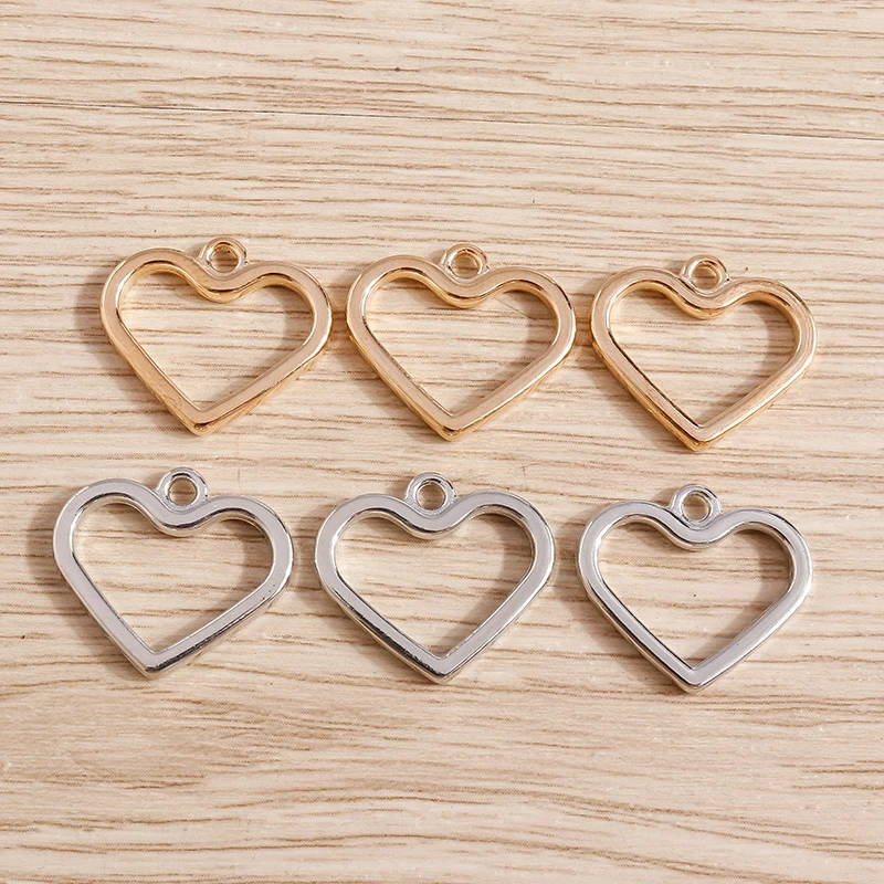 20pcs 19*17mm Gold Silver Color Alloy Love Heart Charms for Making Cute Drop Earrings Pendants Necklaces DIY Jewelry Findings
20pcs 19*17mm Gold Silver Color Alloy Love Heart Charms for Making Cute Drop Earrings Pendants Necklaces DIY Jewelry Findings