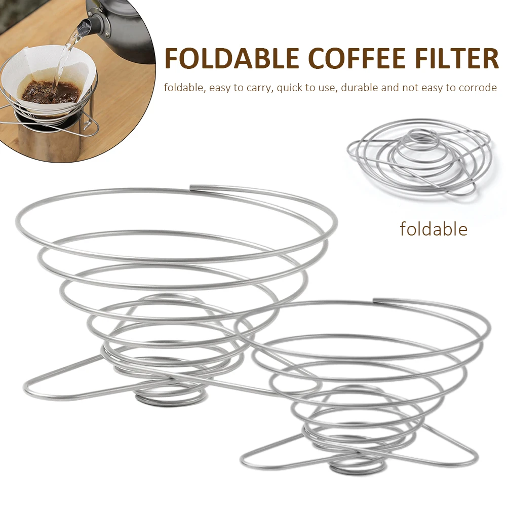Portable Foldable Coffee Filter Cup Spring Stainless Steel 2-4 Cups Portable Coffee Dripper Filter Holder Kitchen Camping Tool
Portable Foldable Coffee Filter Cup Spring Stainless Steel 2-4 Cups Portable Coffee Dripper Filter Holder Kitchen Camping Tool