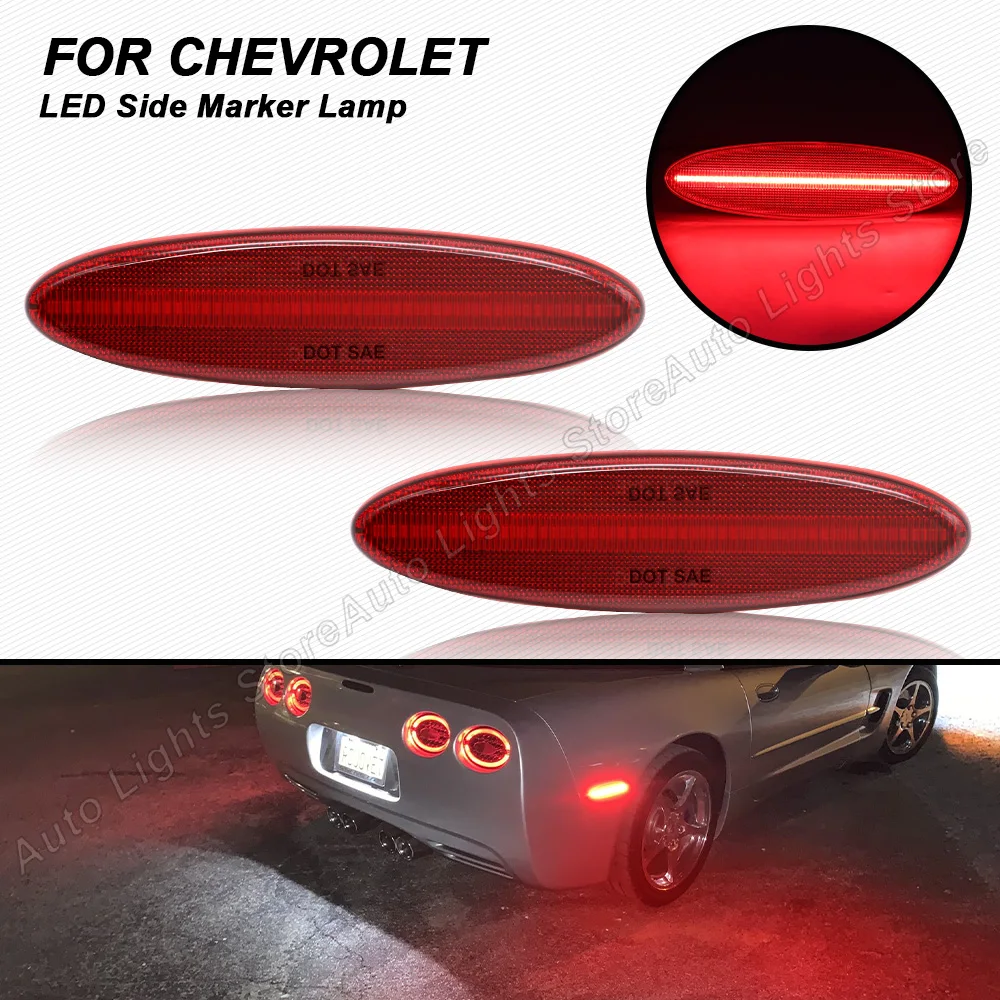 2Pcs For Chevy Chevrolet Corvette C5 1997 1998 1999 2000 2001 2002 2003 2004 Corvette C5 LED Rear Red Side Marker Lamp Light
2Pcs For Chevy Chevrolet Corvette C5 1997 1998 1999 2000 2001 2002 2003 2004 Corvette C5 LED Rear Red Side Marker Lamp Light