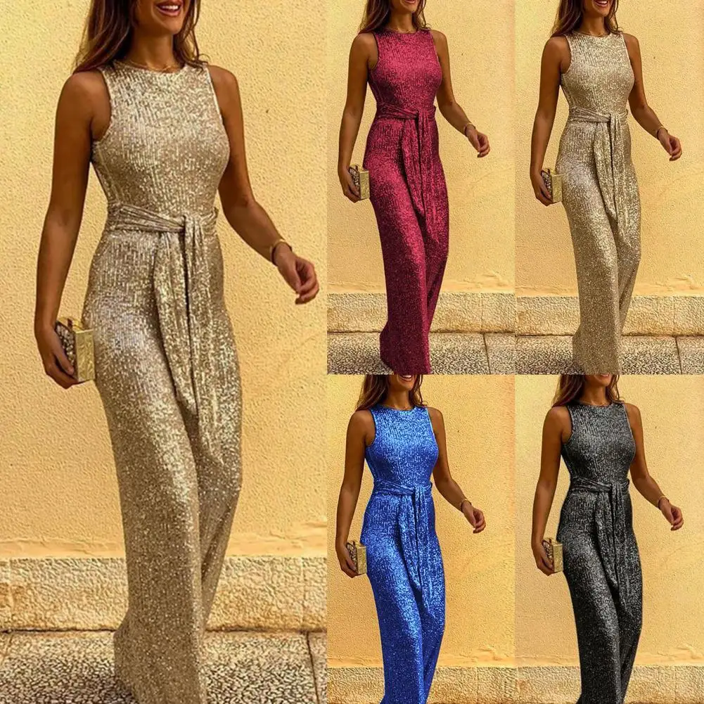 2021 New Summer Casual Jumpsuit Sequin Lace-up Women Sleeveless Backless Romper for Daily Wear
2021 New Summer Casual Jumpsuit Sequin Lace-up Women Sleeveless Backless Romper for Daily Wear