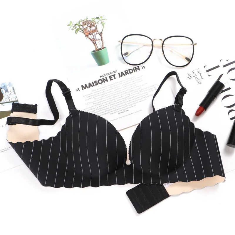 Roseheart Women Fashion Black Skin Red Pink Striped Wireless Padded Bras Push Up Sexy One-Piece Bras Bralette Female B C
Roseheart Women Fashion Black Skin Red Pink Striped Wireless Padded Bras Push Up Sexy One-Piece Bras Bralette Female B C
