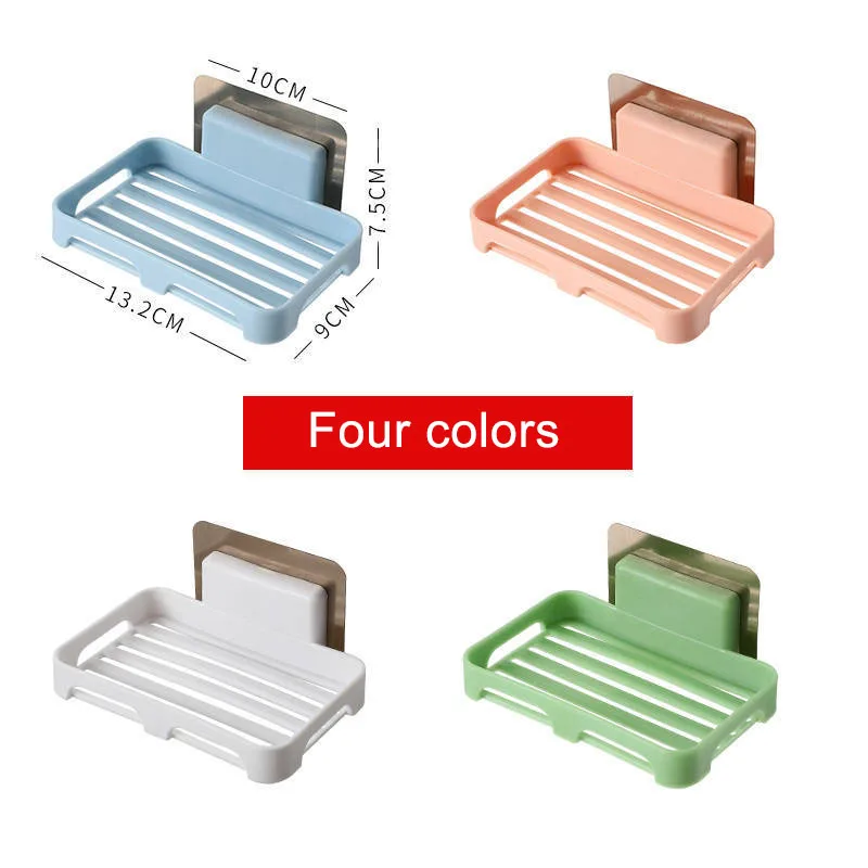 4Pcs Soap Dishes Wall-mounted Punch Free Soap Bar Holder with Drainage Design Soap Box for Bathroom Kitchen KSI999 
4Pcs Soap Dishes Wall-mounted Punch Free Soap Bar Holder with Drainage Design Soap Box for Bathroom Kitchen KSI999