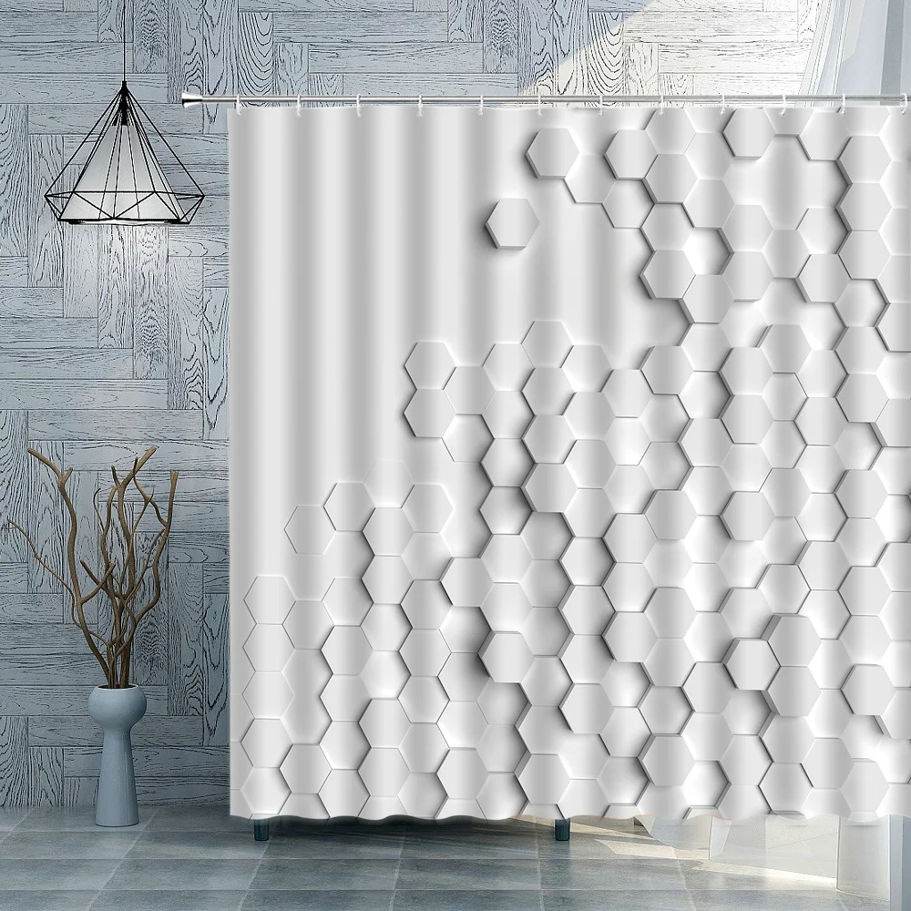 Personality Creativity Waterproof Shower Curtains Geometric Bath Screen Printed Curtain For Bathroom Gift With Hook
Personality Creativity Waterproof Shower Curtains Geometric Bath Screen Printed Curtain For Bathroom Gift With Hook