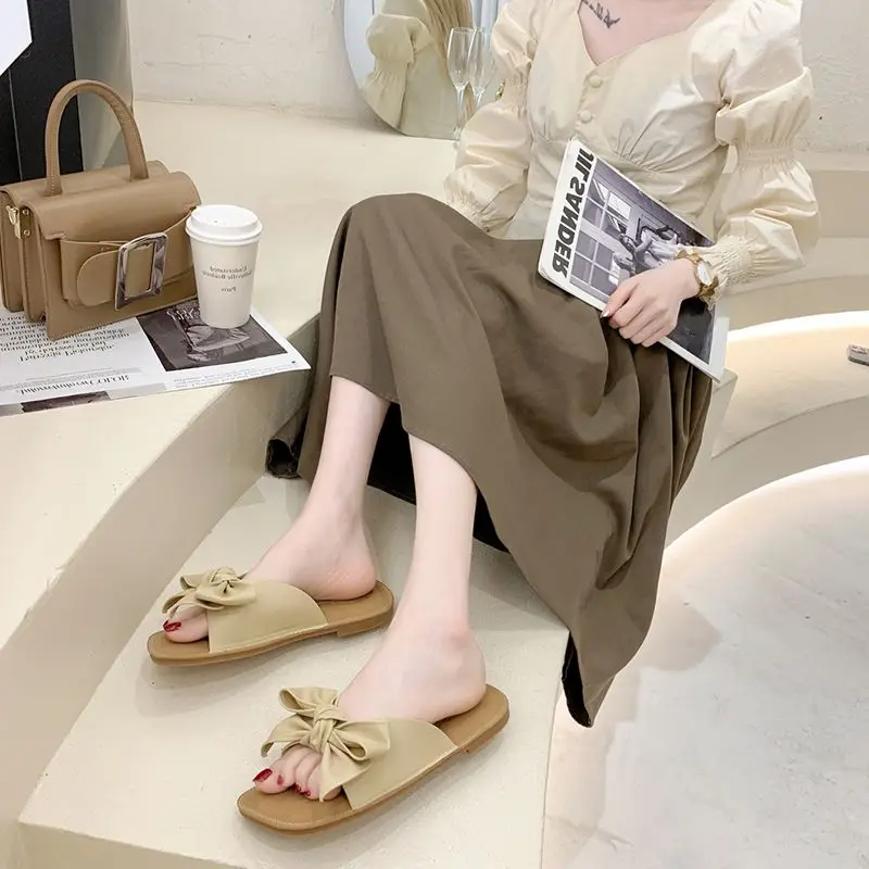 Women Flod Slippers Sandals Yellow Beige Slides Flat Platform Butterfly Knot Woman Flip Flops Plush Low Peep Toe Footwear Home
Women Flod Slippers Sandals Yellow Beige Slides Flat Platform Butterfly Knot Woman Flip Flops Plush Low Peep Toe Footwear Home