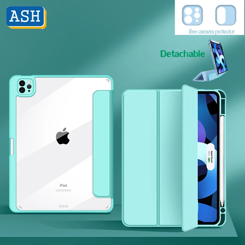 ASH For iPad 10.2 8th Gen 7th 10.2 9th 2021 Magnetic Transparent Cover Detachable Back Pro 11 2020 Air 4 3 10.5 Cover 
ASH For iPad 10.2 8th Gen 7th 10.2 9th 2021 Magnetic Transparent Cover Detachable Back Pro 11 2020 Air 4 3 10.5 Cover