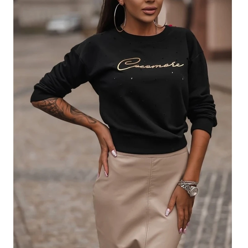 Wepbel Black Fashion Loose Sweatshirts Round Neck Casual Top Sweatshirts Autumn Women Long Sleeve Pullovers Solid Color
Wepbel Black Fashion Loose Sweatshirts Round Neck Casual Top Sweatshirts Autumn Women Long Sleeve Pullovers Solid Color