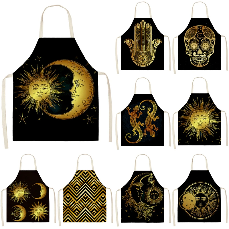 Golden Sun Moon Printed Kitchen Sleeveless Aprons Cotton Linen Bibs 53*65cm Household Women Cleaning Pinafore Home Cooking 46403
Golden Sun Moon Printed Kitchen Sleeveless Aprons Cotton Linen Bibs 53*65cm Household Women Cleaning Pinafore Home Cooking 46403