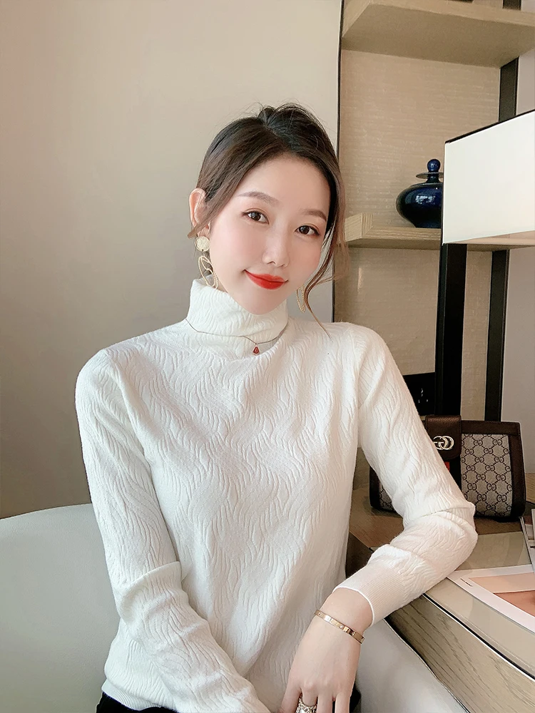 High collar sweater 2020 new style women's dress slim and slim, with a bottoming shirt, lazy wind, long sleeve knitted top for
High collar sweater 2020 new style women's dress slim and slim, with a bottoming shirt, lazy wind, long sleeve knitted top for