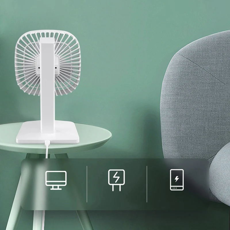 USB Desk Fan 3 Speeds Adjustable USB Rechargeable Table Cooling Fan Strong Wind Quiet
USB Desk Fan 3 Speeds Adjustable USB Rechargeable Table Cooling Fan Strong Wind Quiet