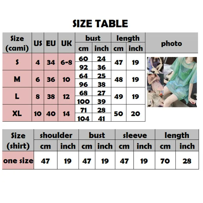 New Fashion Women Transparent Mesh T-Shirt Short Sleeve Tee Tops Cover up+ Camisole Vest Top
New Fashion Women Transparent Mesh T-Shirt Short Sleeve Tee Tops Cover up+ Camisole Vest Top