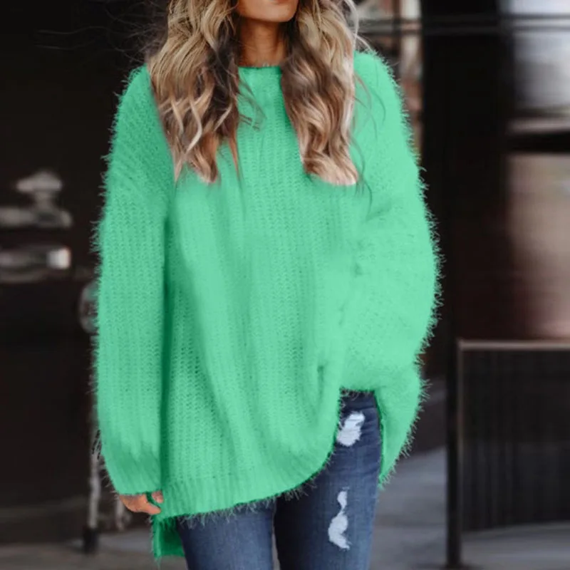 Women Casual O Neck Solid Loose Sweaters 2021 Spring Long Sleeve Irregular Knitted Pullover Tops Streetwear Plus Size Sweaters
Women Casual O Neck Solid Loose Sweaters 2021 Spring Long Sleeve Irregular Knitted Pullover Tops Streetwear Plus Size Sweaters