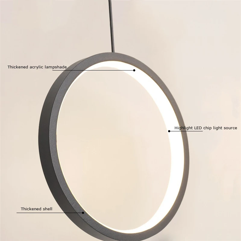 Ring Pendant Lights Bedroom Parlor Hanging Lamp Indoor Lighting Bedside Hanglamp Restaurant Bar White Black LED Industrial Lamps
Ring Pendant Lights Bedroom Parlor Hanging Lamp Indoor Lighting Bedside Hanglamp Restaurant Bar White Black LED Industrial Lamps