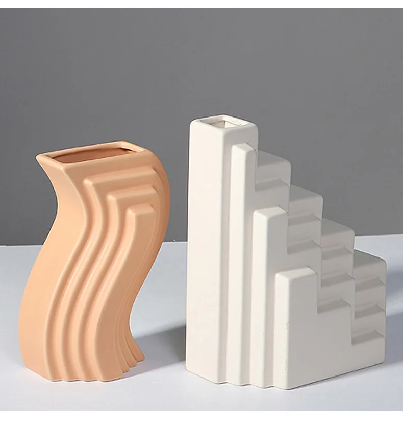 Modern Vase Geometric Line Architectural Style Home Decoration Flower Stand Jewelry Home Decoration Ceramic Decoration
Modern Vase Geometric Line Architectural Style Home Decoration Flower Stand Jewelry Home Decoration Ceramic Decoration