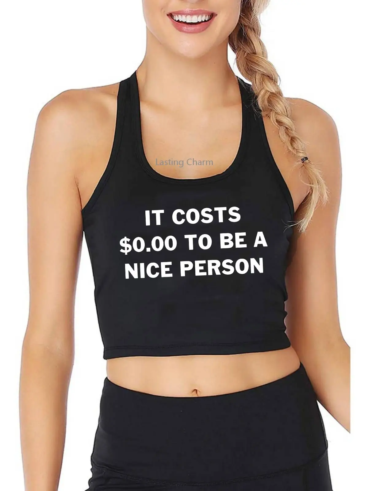 It Costs Zero dollars To Be A Nice person Graphic Print Tank Top Women's Yoga Sports Workout Crop Top Gym Tee
It Costs Zero dollars To Be A Nice person Graphic Print Tank Top Women's Yoga Sports Workout Crop Top Gym Tee