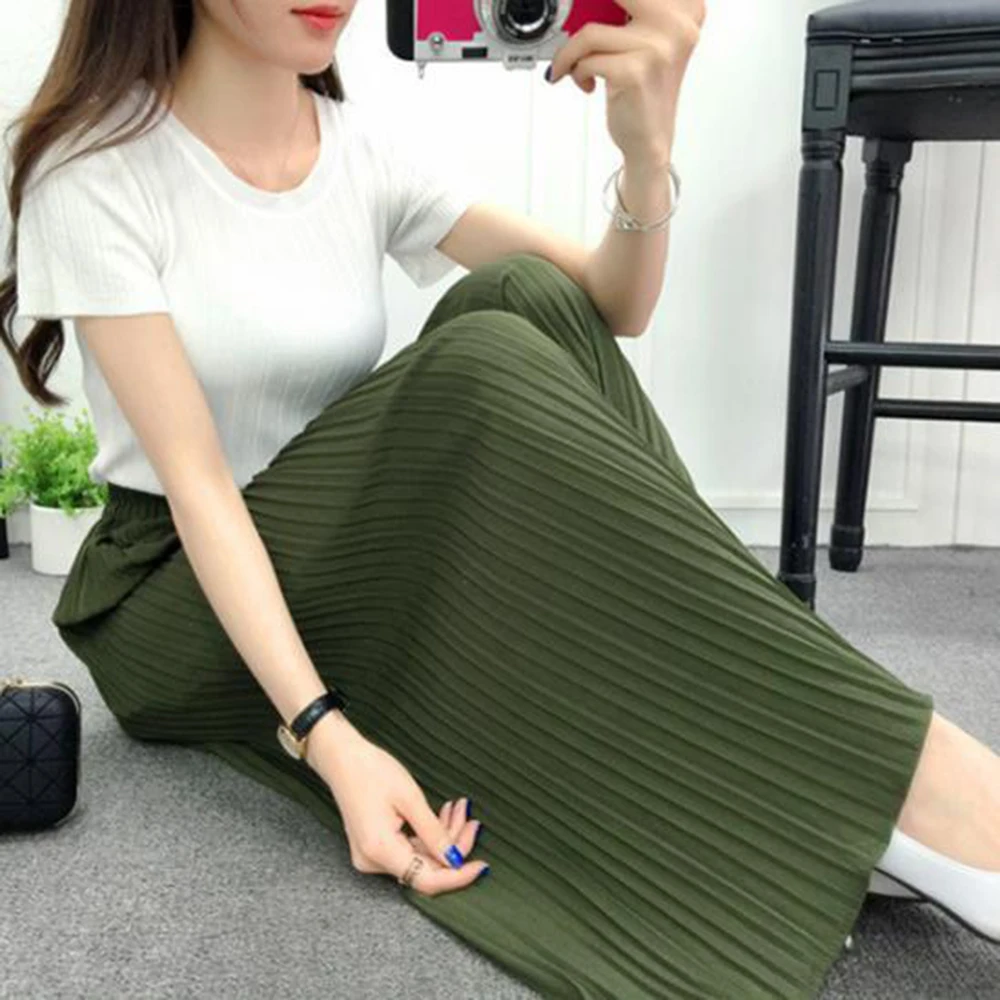 2020 Summer New Fashion Tide Black Casual Loose Elastic Waist High Pleated Wide Leg Women Chiffon Loose Pants
2020 Summer New Fashion Tide Black Casual Loose Elastic Waist High Pleated Wide Leg Women Chiffon Loose Pants