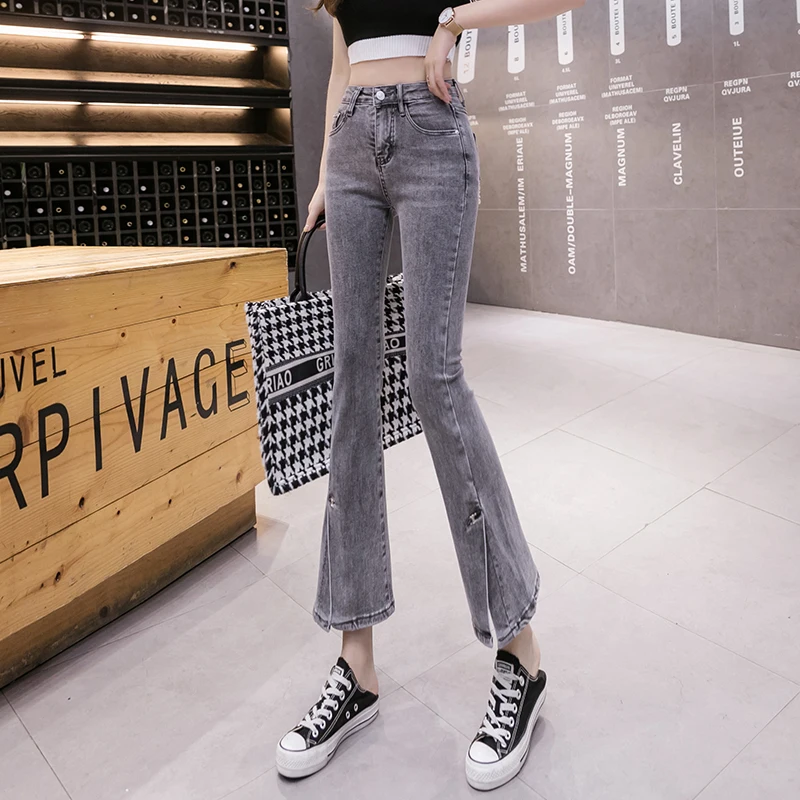 Design Jeans for Women 2021 New Summer Small High Waist Slim Fit Slimming Slit Bootcut Pants Fashion
Design Jeans for Women 2021 New Summer Small High Waist Slim Fit Slimming Slit Bootcut Pants Fashion