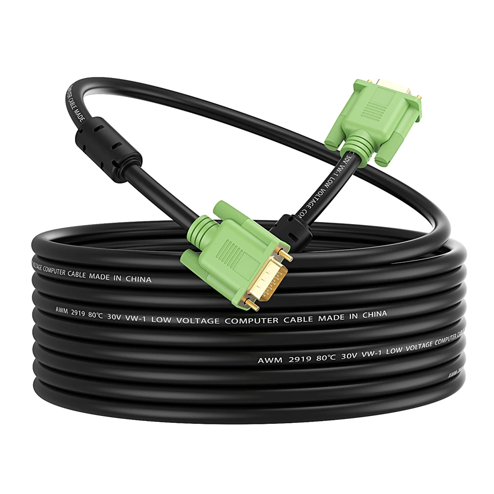 VGA Cable HD 1080P Male to VGA Male Video Converter Adapter Video Converter Plated VGA Port for TV Projector PC
VGA Cable HD 1080P Male to VGA Male Video Converter Adapter Video Converter Plated VGA Port for TV Projector PC