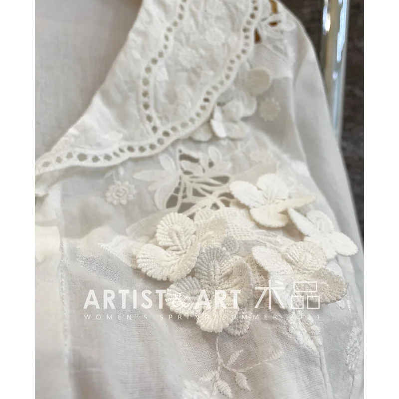 Svoryxiu Runway Custom Summer Cotton White Blouse Shirt Women's Short Sleeve EmbroideryApplique Vintage Blouses Tops
Svoryxiu Runway Custom Summer Cotton White Blouse Shirt Women's Short Sleeve EmbroideryApplique Vintage Blouses Tops