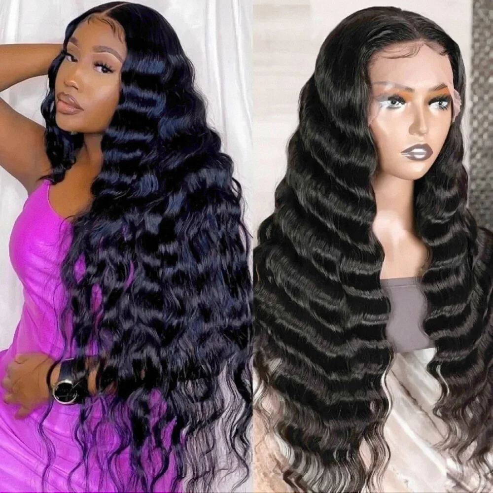 32 Inch Loose Deep Wave 13x4 Lace Front Human Hair Wigs Pre Plucked Bleached for Women Natural Black Glueless Brazilian Hair Wig
32 Inch Loose Deep Wave 13x4 Lace Front Human Hair Wigs Pre Plucked Bleached for Women Natural Black Glueless Brazilian Hair Wig