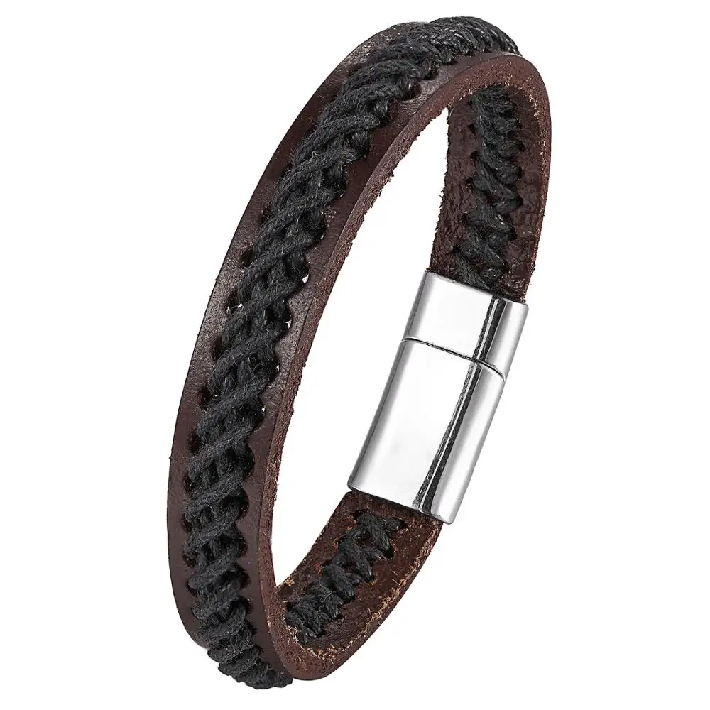 New Fashion Genuine Leather Elegant Braided Bracelet Magnetic Buckle Clasp Vintage Women Men Bracelets & Bangles Men Jewelry
New Fashion Genuine Leather Elegant Braided Bracelet Magnetic Buckle Clasp Vintage Women Men Bracelets & Bangles Men Jewelry