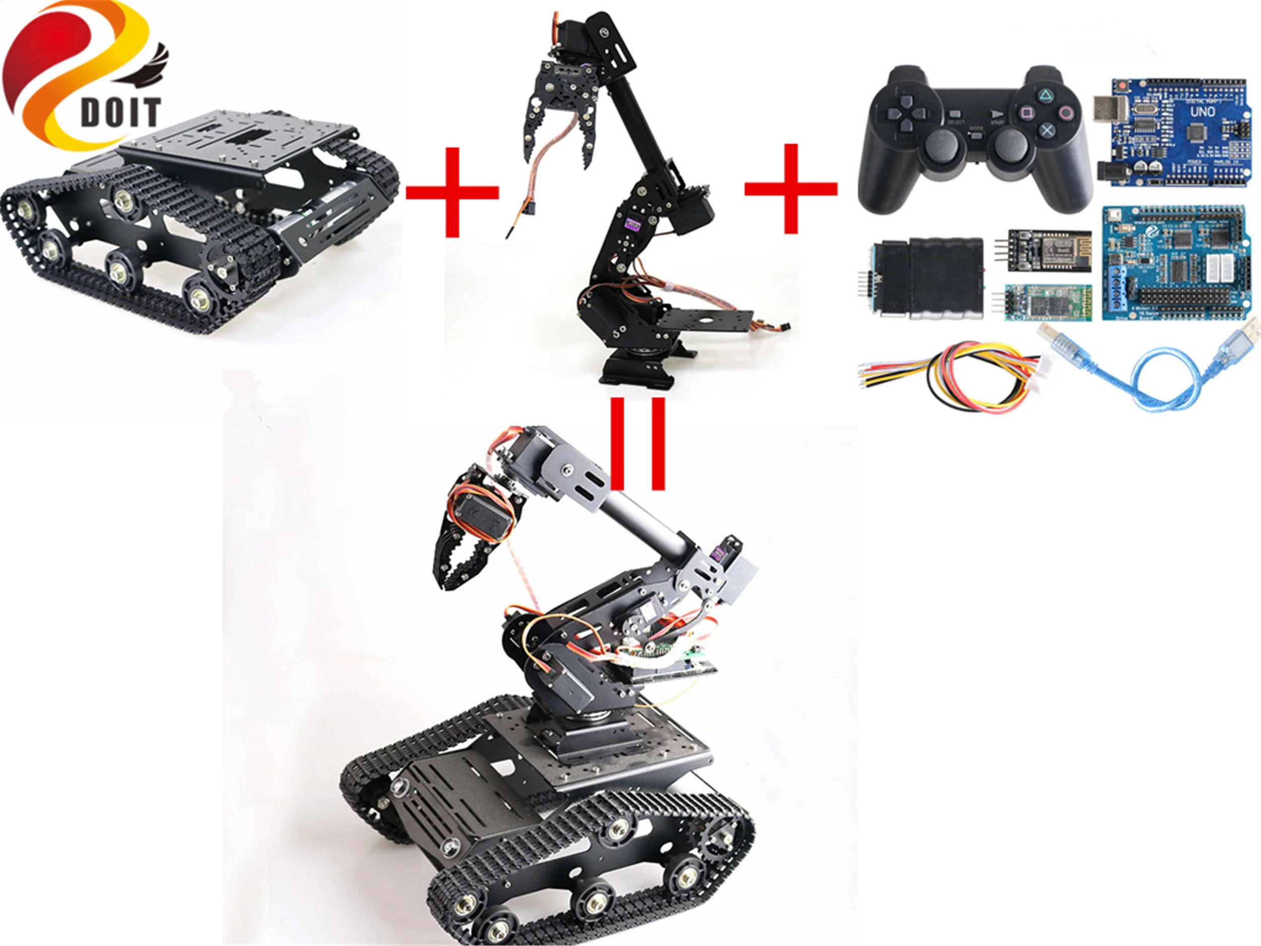 SZDOIT WIFI/Blutooth/ручка управления 8DOF робот рычаг с захватом + YP100 комплект шасси Smart Tank Роботизированная платформа DIY для Arduino
SZDOIT WIFI/Blutooth/ручка управления 8DOF робот рычаг с захватом + YP100 комплект шасси Smart Tank Роботизированная платформа DIY для Arduino