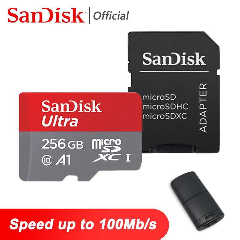 SanDisk карта памяти Micro SD 128 ГБ 64 512 256 400 16 ТБ 32 | Компьютеры и офис