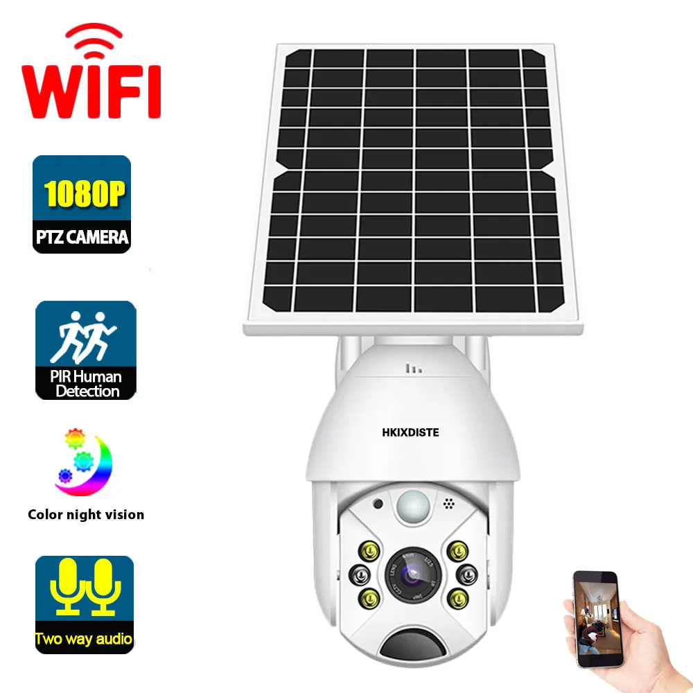 Беспроводная камера видеонаблюдения, наружная камера с Wi-Fi, ПНН, на солнечной батарее, ночное видение, 2 МП
Беспроводная камера видеонаблюдения, наружная камера с Wi-Fi, ПНН, на солнечной батарее, ночное видение, 2 МП