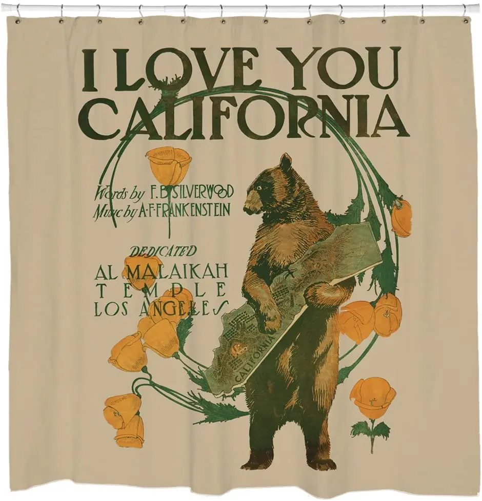 I Love California Shower Curtain Set Bathroom Decor Funny Bathroom Decor Polyester Fabric Decor Waterproof Hooks Included
I Love California Shower Curtain Set Bathroom Decor Funny Bathroom Decor Polyester Fabric Decor Waterproof Hooks Included