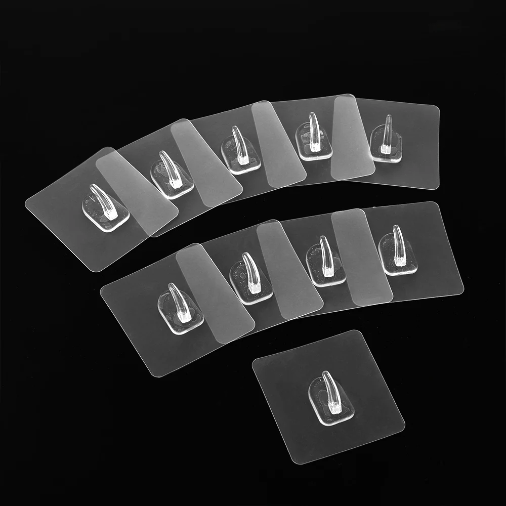 1/5/10Pcs Adhesive Hook Waterproof Storage Hanger Anti-skid Strong Sticking Wall Hook 2KG Transparent Seamless Hanger Kitchen
1/5/10Pcs Adhesive Hook Waterproof Storage Hanger Anti-skid Strong Sticking Wall Hook 2KG Transparent Seamless Hanger Kitchen