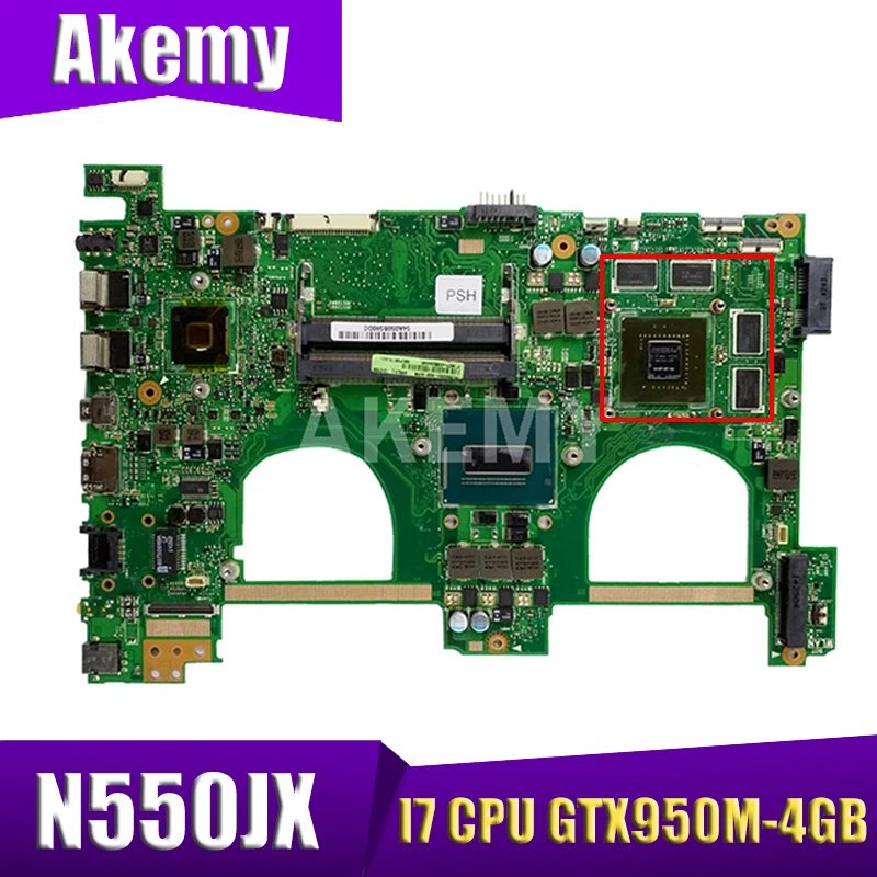 Материнская плата Akemy для ноутбука ASUS VivoBook N550JX N550JK N550JV N550J, оригинальная материнская плата I7-4720HQ/4700HQ
Материнская плата Akemy для ноутбука ASUS VivoBook N550JX N550JK N550JV N550J, оригинальная материнская плата I7-4720HQ/4700HQ