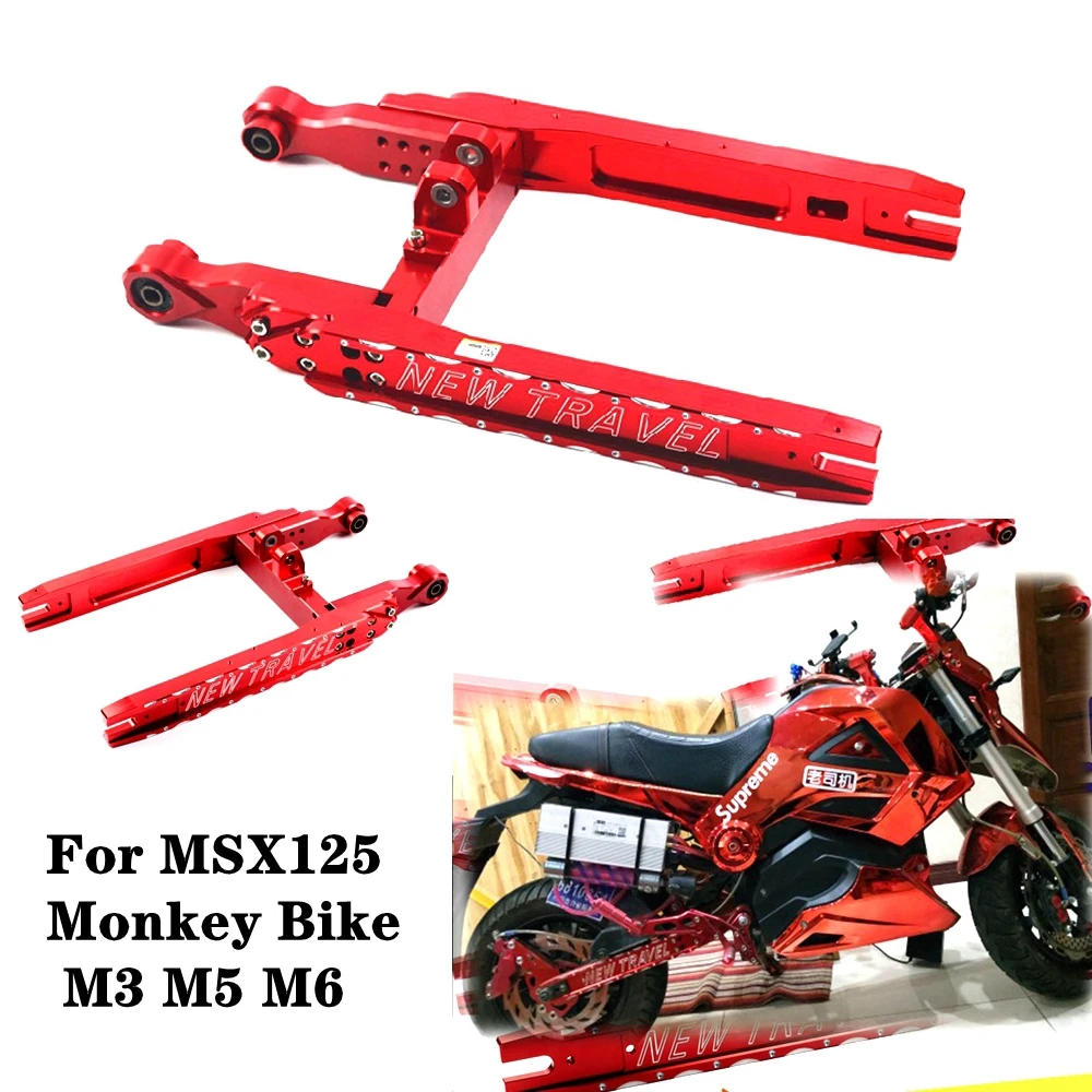 Motorcycle Swing Arm CNC Adjustable Strengthen Aluminum Rear Flat Fork For Monkey MSX Small Monster M3 M5 M6 M8 E-motorcycle
Motorcycle Swing Arm CNC Adjustable Strengthen Aluminum Rear Flat Fork For Monkey MSX Small Monster M3 M5 M6 M8 E-motorcycle
