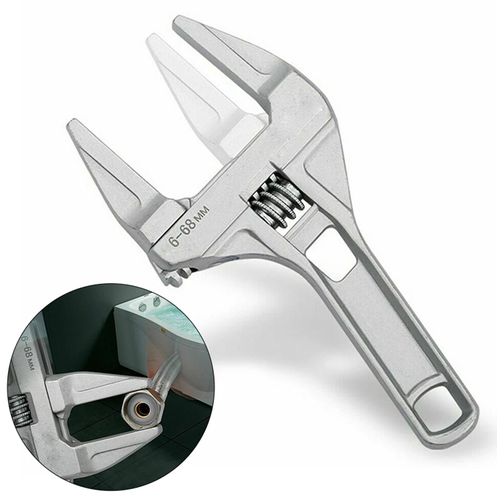 Adjustable Wrench 6-68mm Large Opening Bathroom Wrench Tool 200mm Durable Machine Repair Auto Repair Wrench Hardware Hand Tools
Adjustable Wrench 6-68mm Large Opening Bathroom Wrench Tool 200mm Durable Machine Repair Auto Repair Wrench Hardware Hand Tools
