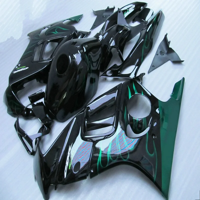 Fairing kit for HONDA CBR600F3 97 98 CBR600 F3 CBR 600F3 1997 1998 CBR 600 New green flame black Fairings set
Fairing kit for HONDA CBR600F3 97 98 CBR600 F3 CBR 600F3 1997 1998 CBR 600 New green flame black Fairings set