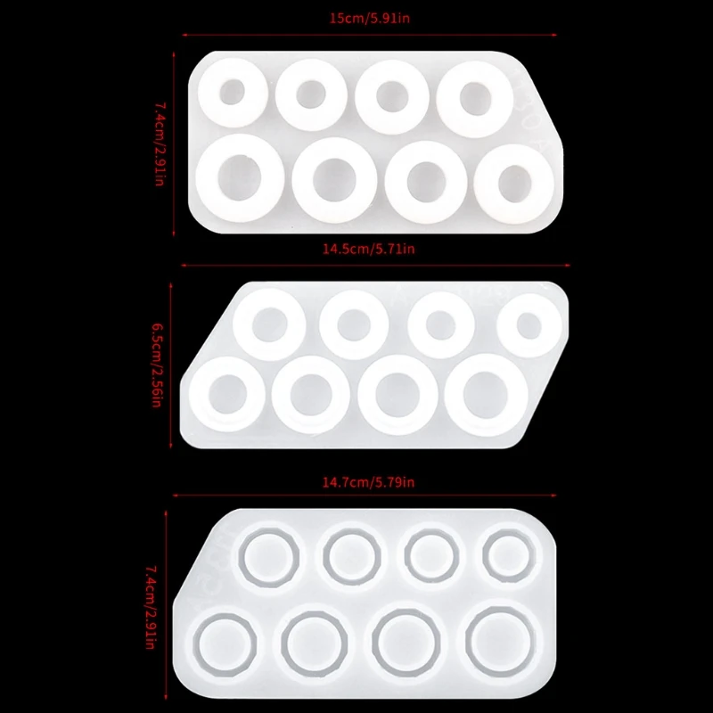 Assorted Rings Crystal Epoxy Resin Mold Jewerly Ring Silicone Mould DIY Crafts Casting Tool
Assorted Rings Crystal Epoxy Resin Mold Jewerly Ring Silicone Mould DIY Crafts Casting Tool