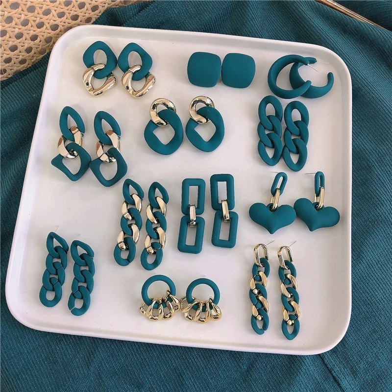 Fashion Jewelry Earrings Metal Alloy Golden Plating Round Heart Geometric Blue & Green Tone Resin Drop Earrings For Girl Gifts
Fashion Jewelry Earrings Metal Alloy Golden Plating Round Heart Geometric Blue & Green Tone Resin Drop Earrings For Girl Gifts