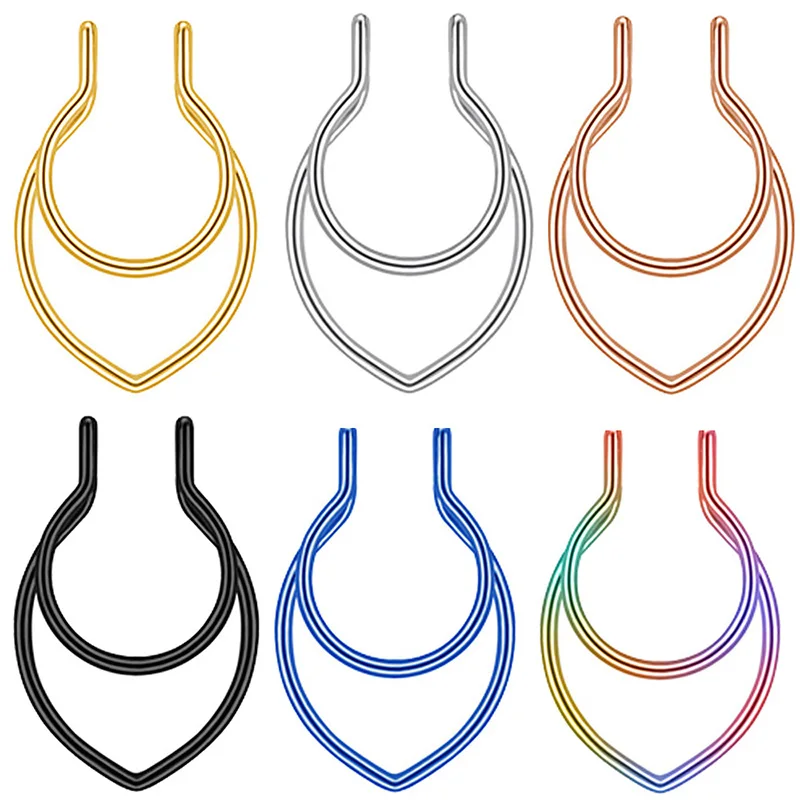 1pc New Fake Nose Piercing Fake Nose Ring Hoop Septum Rings Surgical Steel Colorful Fake Piercing Nose Piercings Jewelry
1pc New Fake Nose Piercing Fake Nose Ring Hoop Septum Rings Surgical Steel Colorful Fake Piercing Nose Piercings Jewelry