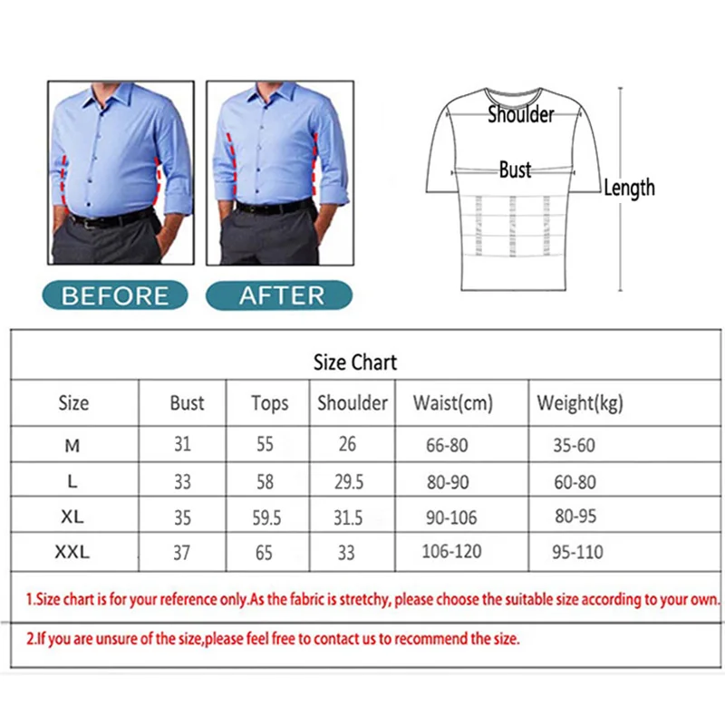 Men Body Shapers Tops Breathable Body Shaping Short-sleeved Top Tummy Control Slimming Underwear Undershit Fitness T-shirt 
Men Body Shapers Tops Breathable Body Shaping Short-sleeved Top Tummy Control Slimming Underwear Undershit Fitness T-shirt