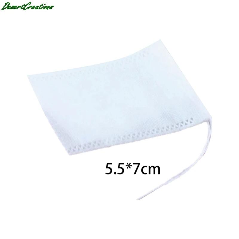 100Pcs Disposable Tea Bags Teaweare Herb Loose Tea Bags With String Heal Seal Filter Paper Empty Scented Teabags 5.5 x 7CM
100Pcs Disposable Tea Bags Teaweare Herb Loose Tea Bags With String Heal Seal Filter Paper Empty Scented Teabags 5.5 x 7CM