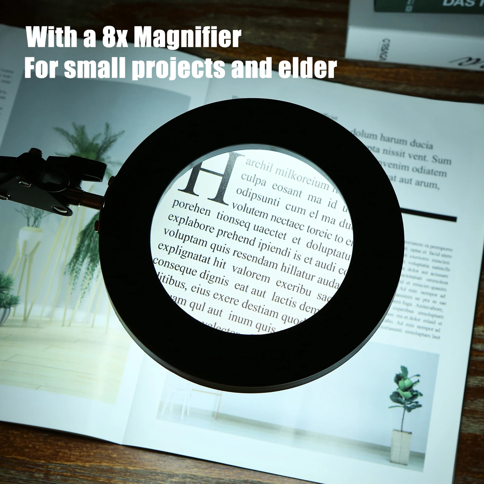 8x Illuminated Magnifier Glass Flexible Clamp-on Table Lamp Swing Arm Dimmable LEDs Desk Light 3 Color 10 Levels Work Read Light
8x Illuminated Magnifier Glass Flexible Clamp-on Table Lamp Swing Arm Dimmable LEDs Desk Light 3 Color 10 Levels Work Read Light