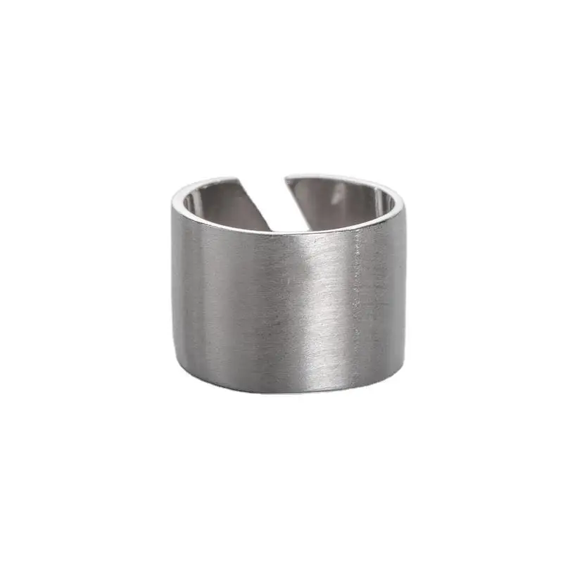 SODROV Korean version of 925 sterling silver ring simple style brushed wide face 14MM ring size adjustable
SODROV Korean version of 925 sterling silver ring simple style brushed wide face 14MM ring size adjustable